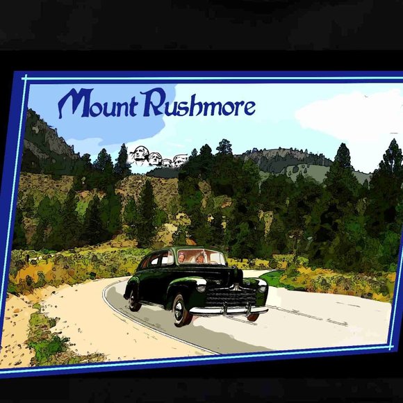 Mount Rushmore Tote BAG XXXL Travel Poster Art , on A 23 x 15 x 6 Inches - Picture 2 of 2